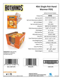 HOTHANDS® HAND WARMERS (40 Packets)