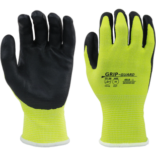 Ironwear 4918 - Hi Vis HPPE Foam Nitrile Palm Coated A4 Cut Resistant Gloves